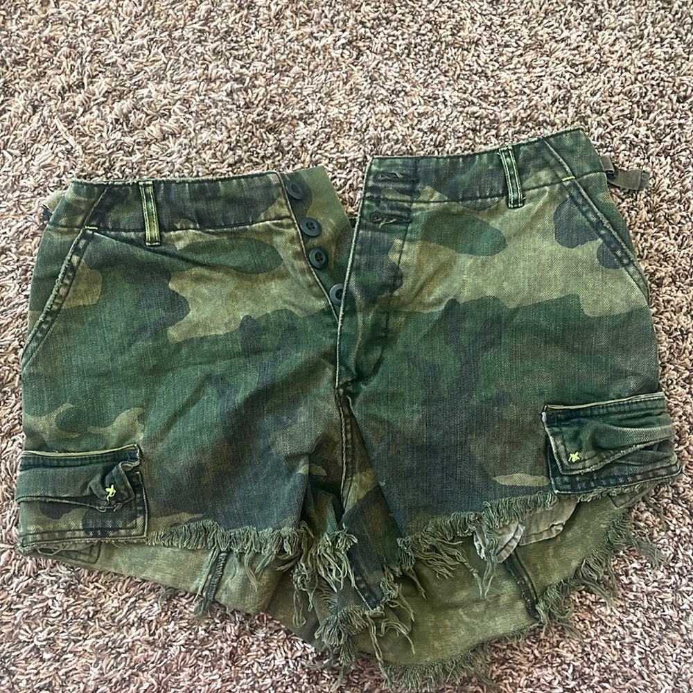 Free People Camo Shorts